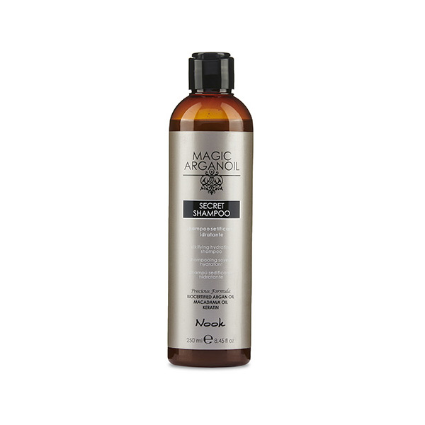 Хидратиращ шампоан за копринена коса с кератин, масло от агран и макадамия  - Nook Magic Arganoil Secret Shampoo - 250ml - Всичко за косата