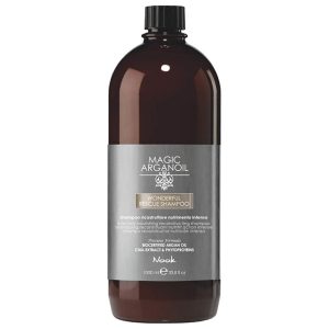 Реконструиращ терапевтичен подхранващ шампоан за увредена стресирана коса - Nook Magic Arganoil Wonderful Rescue Shampoo- 1000ml