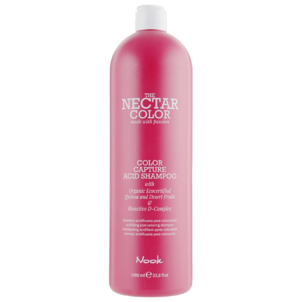 Запечатващ цвета професионален кисел шампоан за боядисана коса - Nook The  Nectar Color Capture Acid Shampoo- 1000ml - Всичко за косата