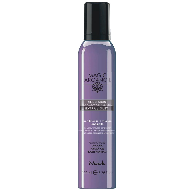 Мус-Балсам за руса коса - NOOK Magic Arganoil Blonde Story No Yellow Whip Mousse Extra Violet 200 ml